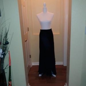 Black Wool and chiffon skirt